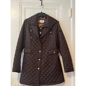 Brown long puffer coat jacket Laundry by Shelli Segal